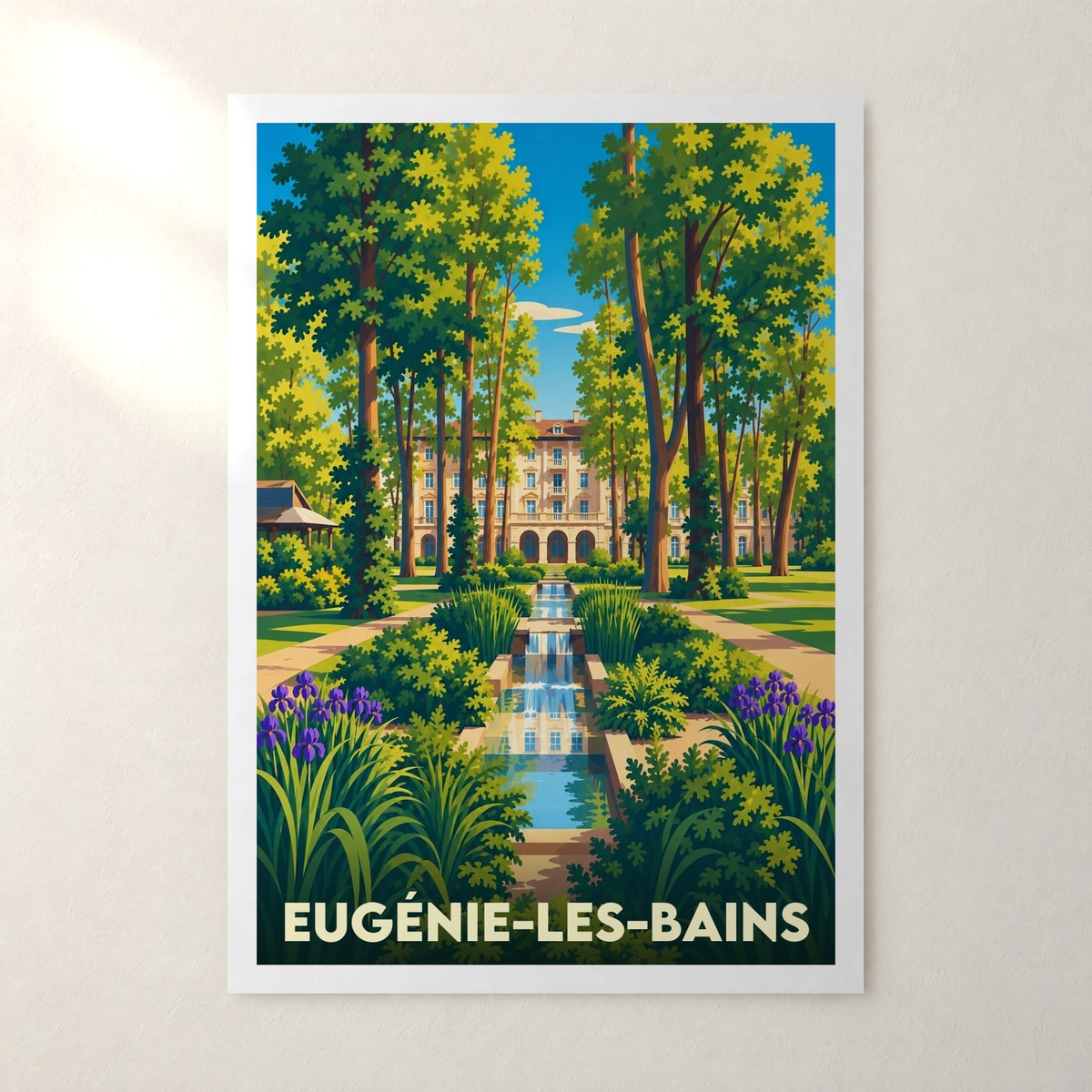 Affiche Eugénie-les-Bains – sans cadre, accrochée au mur