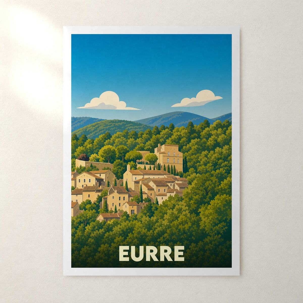 Affiche Eurre – sans cadre, accrochée au mur