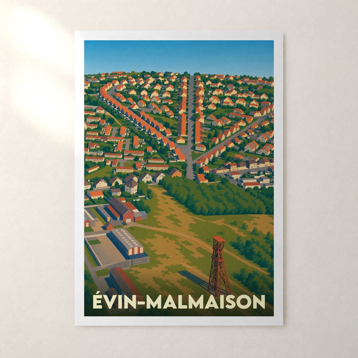 Affiche Évin-Malmaison – sans cadre, accrochée au mur