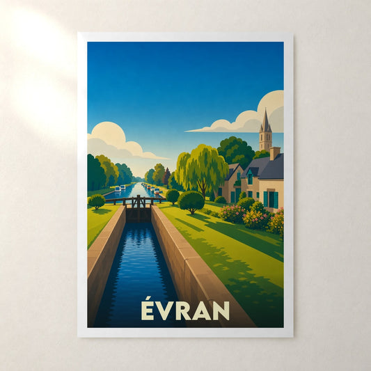 Affiche Évran – sans cadre, accrochée au mur