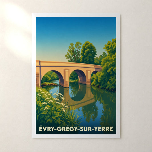 Affiche Évry-Grégy-sur-Yerre – sans cadre, accrochée au mur
