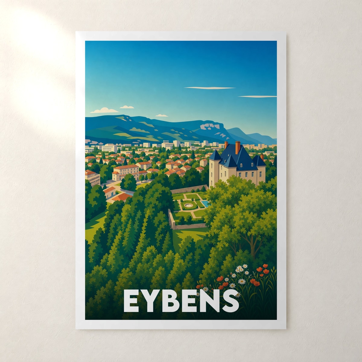 Affiche Eybens – sans cadre, accrochée au mur