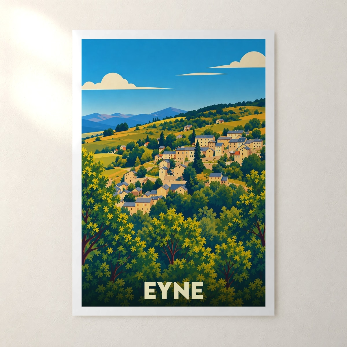 Affiche Eyne – sans cadre, accrochée au mur