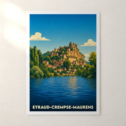 Affiche Eyraud-Crempse-Maurens – sans cadre, accrochée au mur