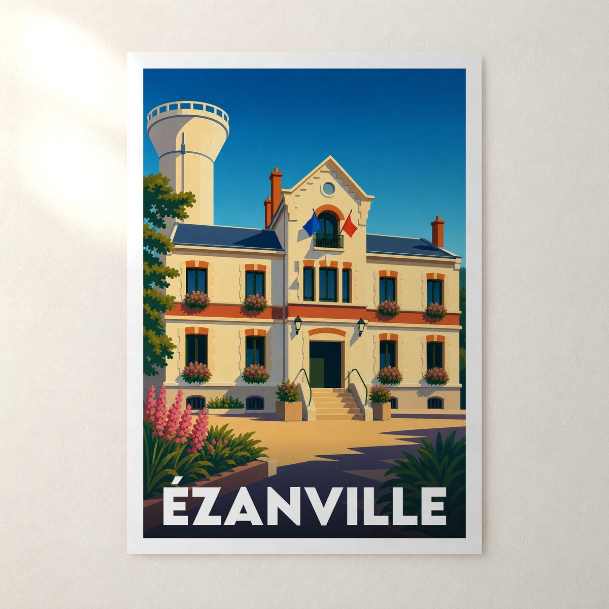 Affiche Ézanville – sans cadre, accrochée au mur