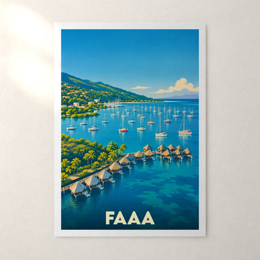 Affiche Faaa – sans cadre, accrochée au mur