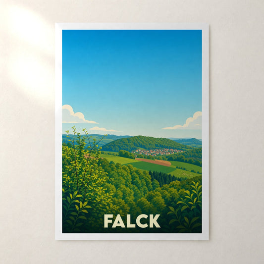 Affiche Falck – sans cadre, accrochée au mur