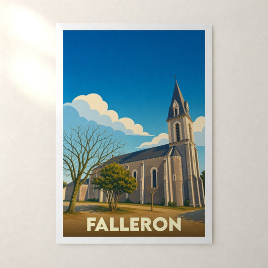 Affiche Falleron – sans cadre, accrochée au mur