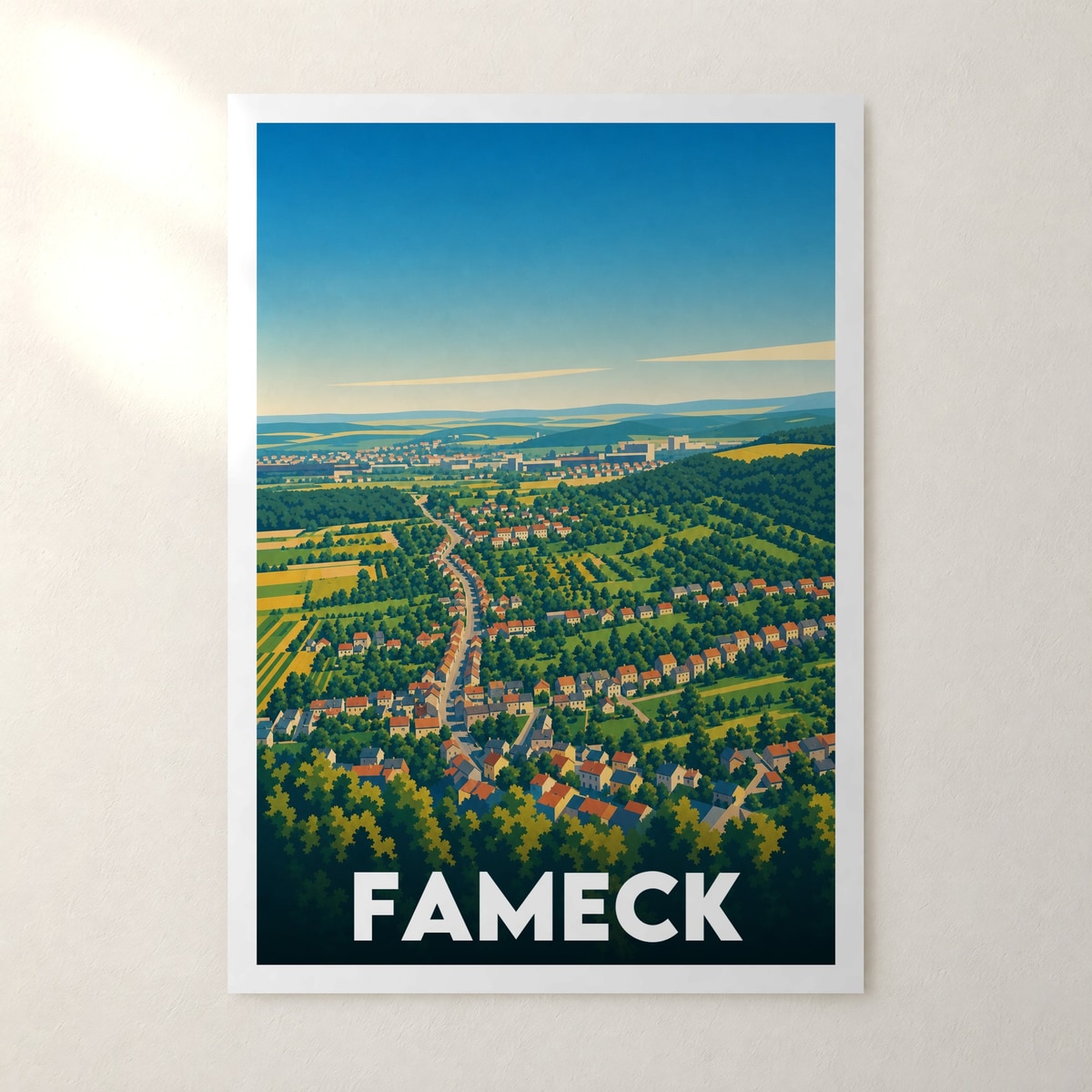Affiche Fameck – sans cadre, accrochée au mur