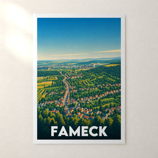 Affiche Fameck – sans cadre, accrochée au mur