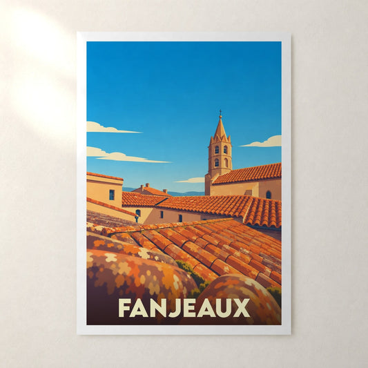 Affiche Fanjeaux – sans cadre, accrochée au mur