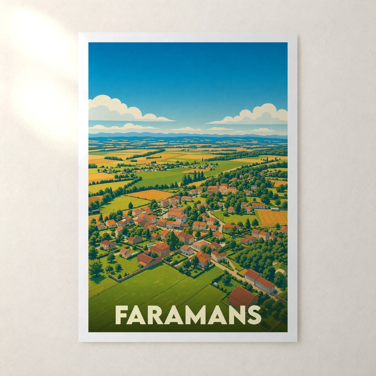 Affiche Faramans – sans cadre, accrochée au mur