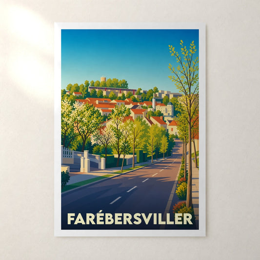 Affiche Farébersviller – sans cadre, accrochée au mur