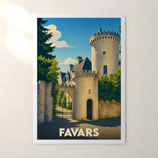 Affiche Favars – sans cadre, accrochée au mur