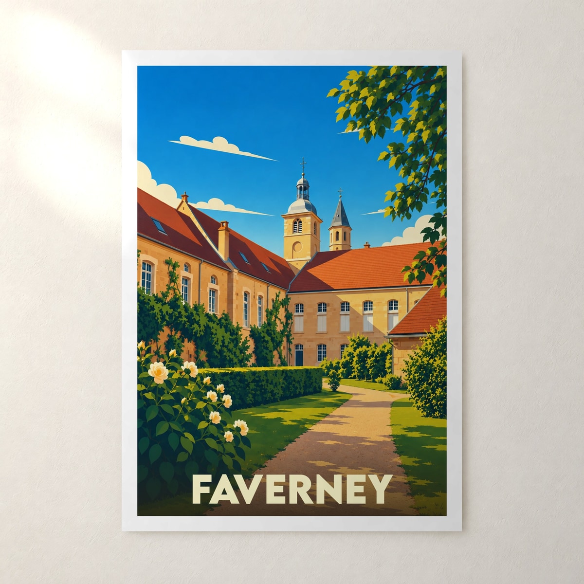 Affiche Faverney – sans cadre, accrochée au mur