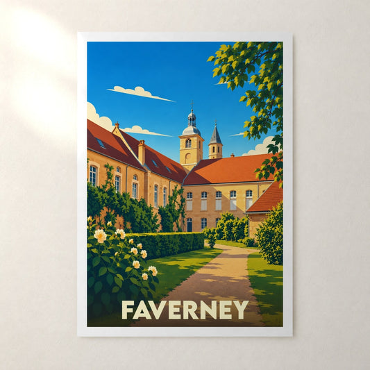 Affiche Faverney – sans cadre, accrochée au mur