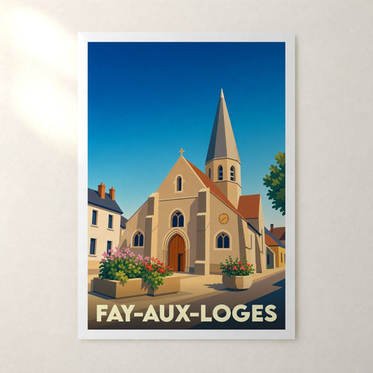 Affiche Fay-aux-Loges – sans cadre, accrochée au mur