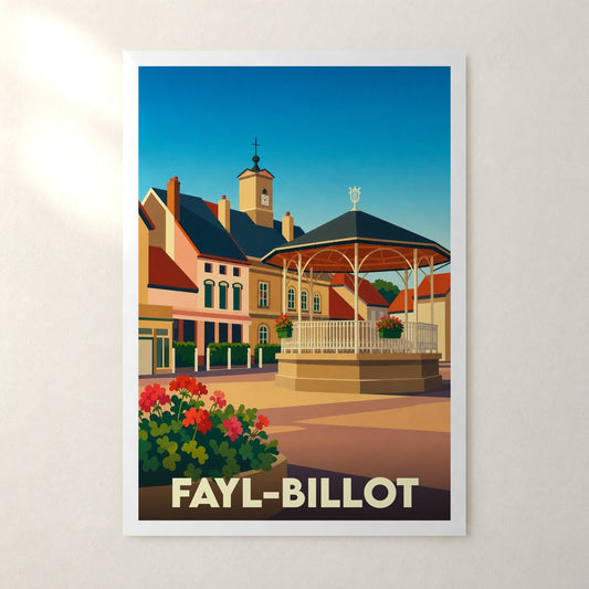Affiche Fayl-Billot – sans cadre, accrochée au mur