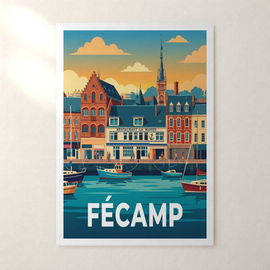 Affiche Fécamp – sans cadre, accrochée au mur