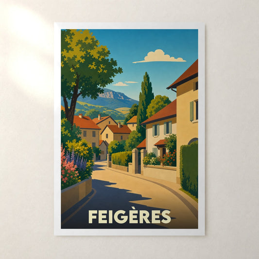 Affiche Feigères – sans cadre, accrochée au mur