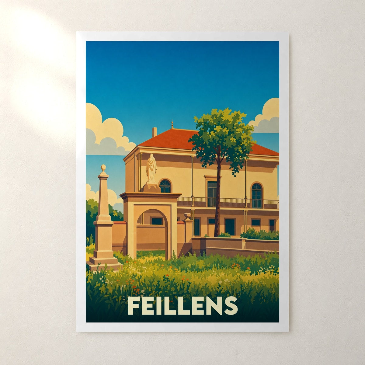 Affiche Feillens – sans cadre, accrochée au mur