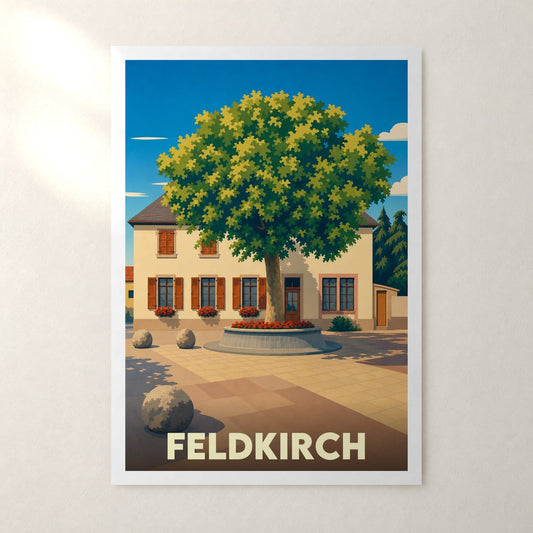 Affiche Feldkirch – sans cadre, accrochée au mur