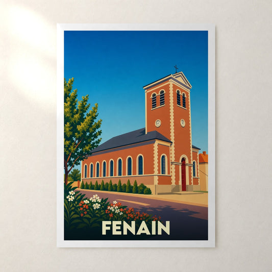 Affiche Fenain – sans cadre, accrochée au mur