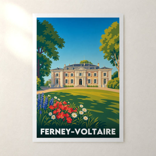 Affiche Ferney-Voltaire – sans cadre, accrochée au mur