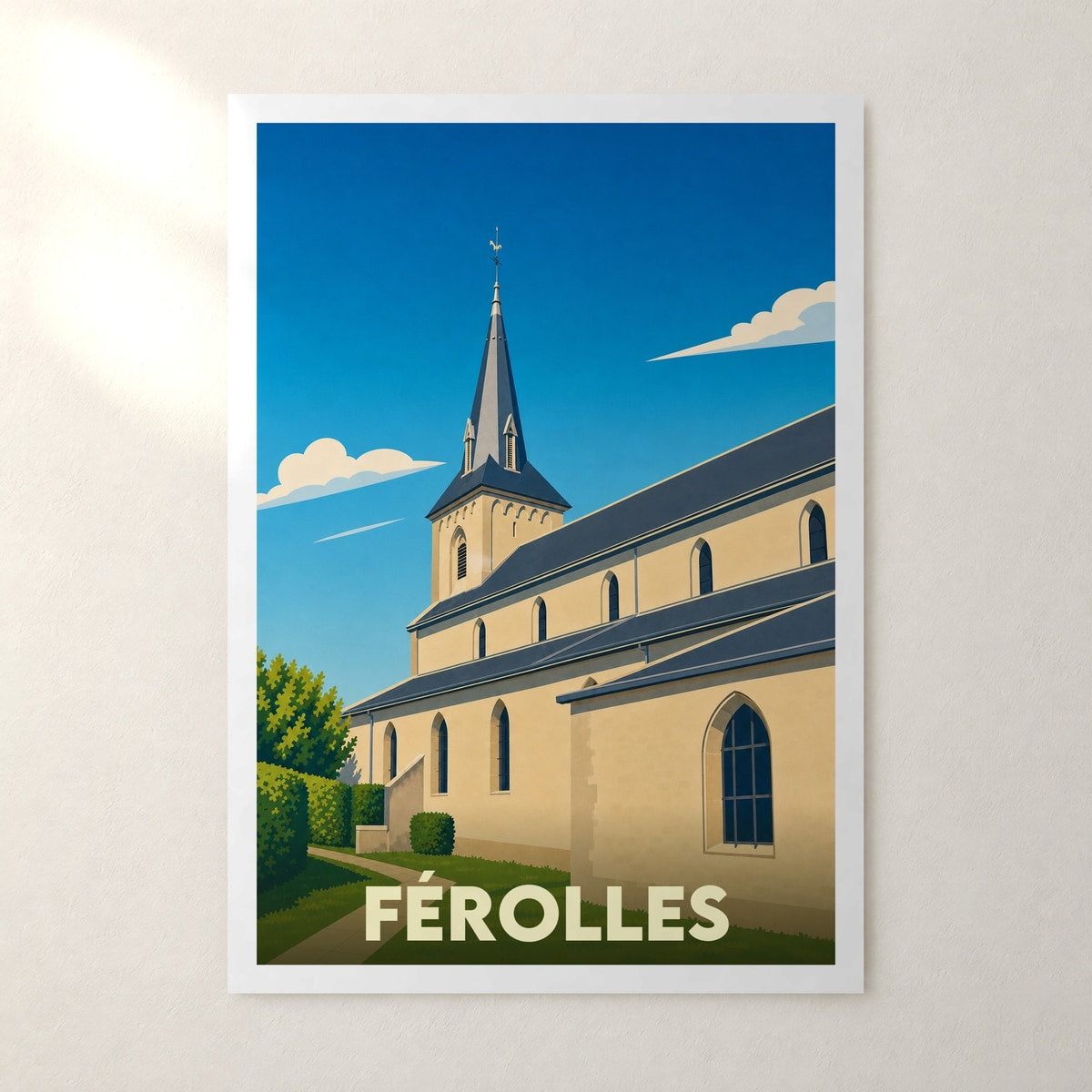 Affiche Férolles – sans cadre, accrochée au mur