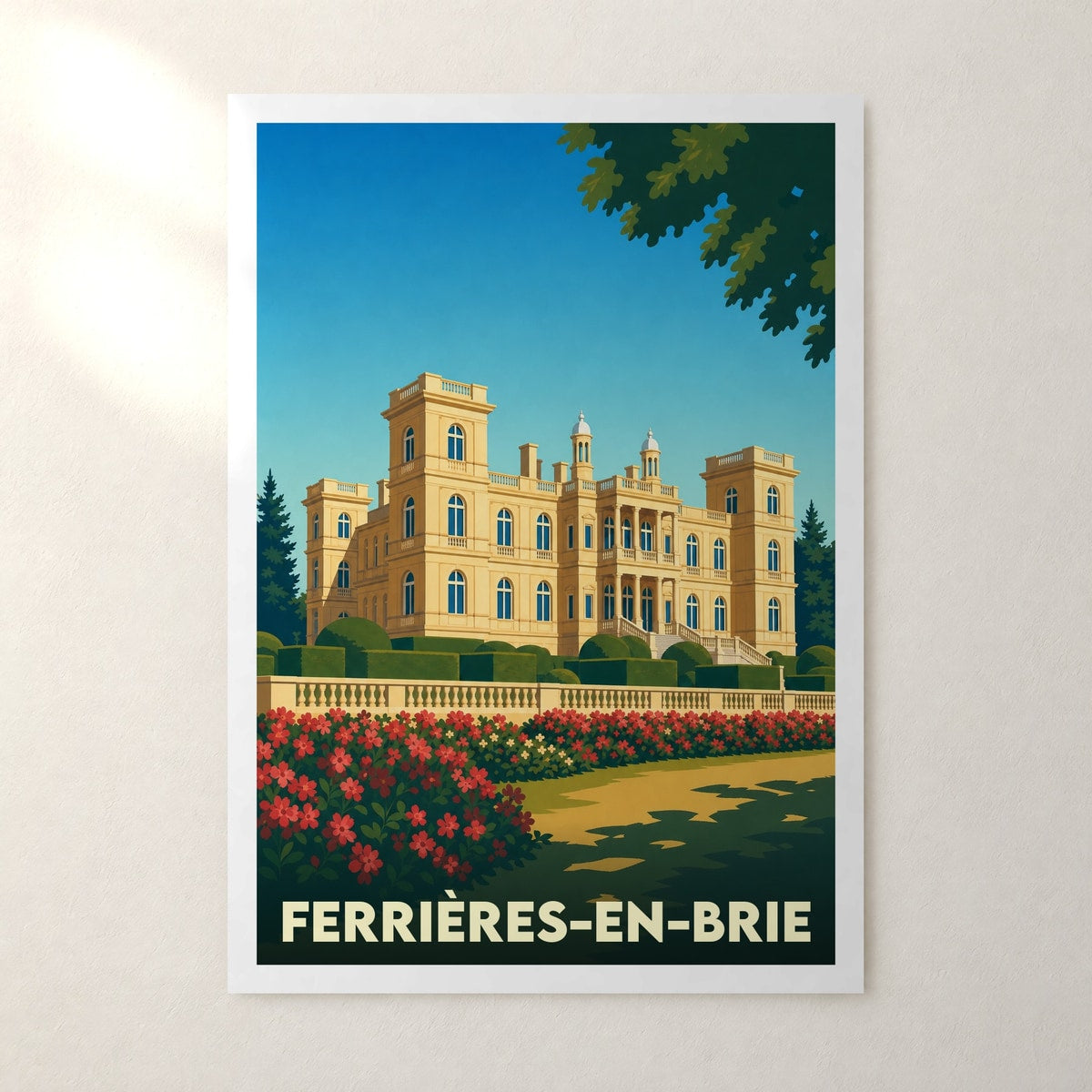 Affiche Ferrières-en-Brie – sans cadre, accrochée au mur