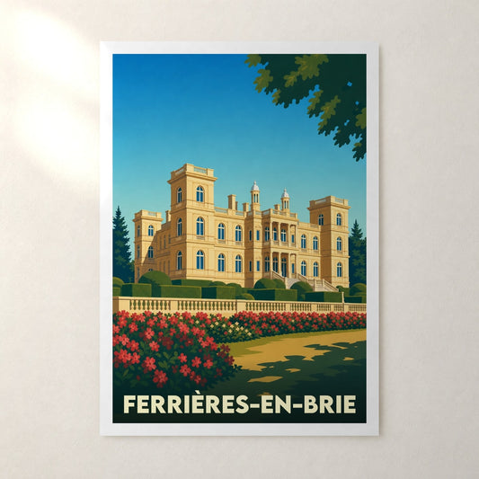 Affiche Ferrières-en-Brie – sans cadre, accrochée au mur
