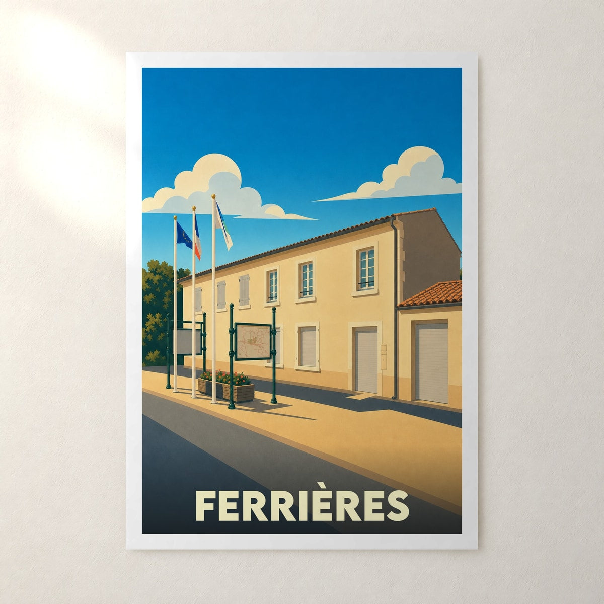Affiche Ferrières – sans cadre, accrochée au mur
