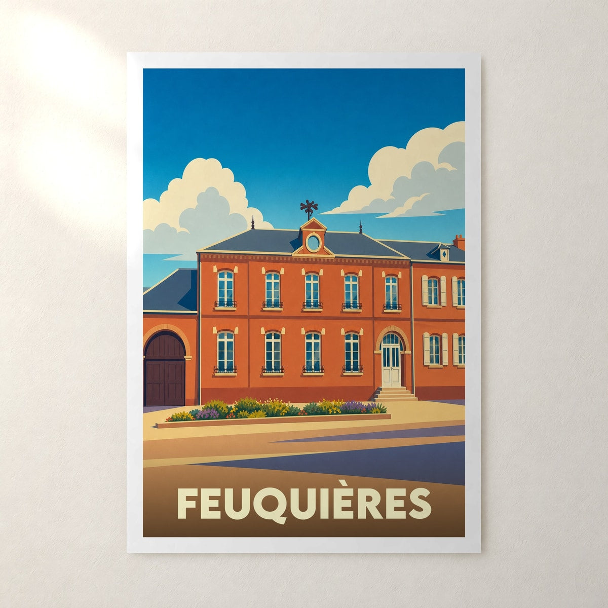 Affiche Feuquières – sans cadre, accrochée au mur