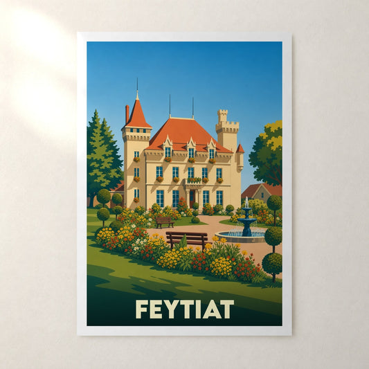 Affiche Feytiat – sans cadre, accrochée au mur