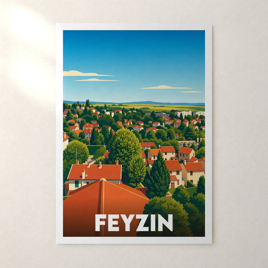 Affiche Feyzin – sans cadre, accrochée au mur