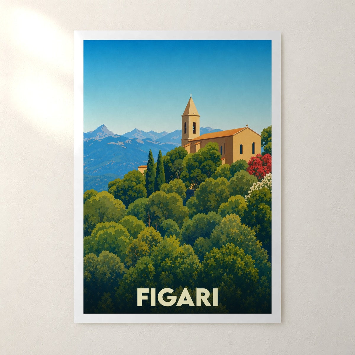 Affiche Figari – sans cadre, accrochée au mur