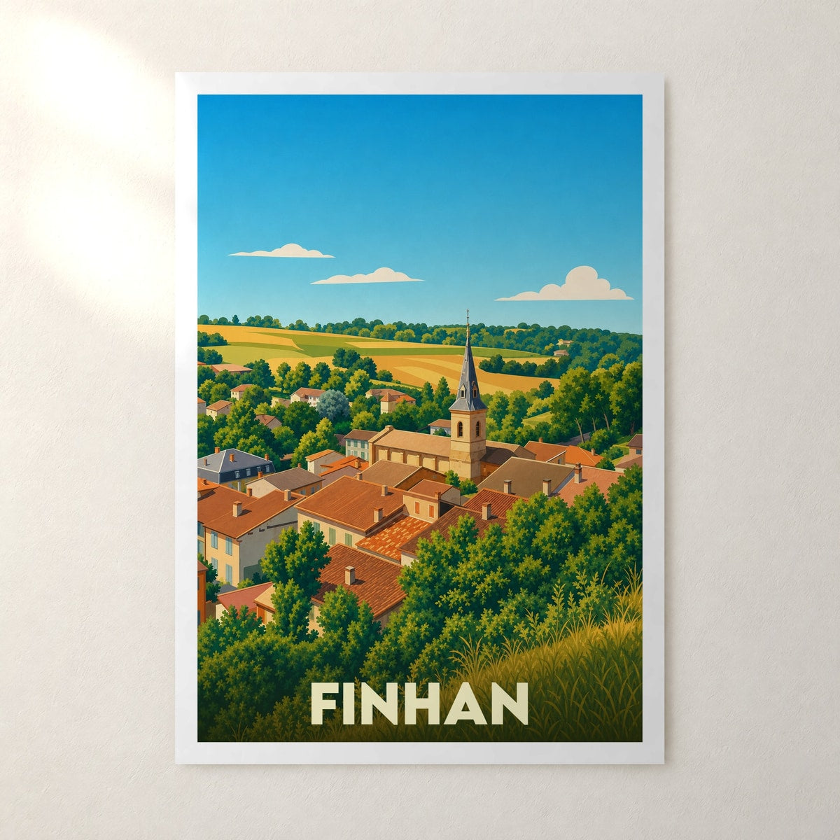 Affiche Finhan – sans cadre, accrochée au mur