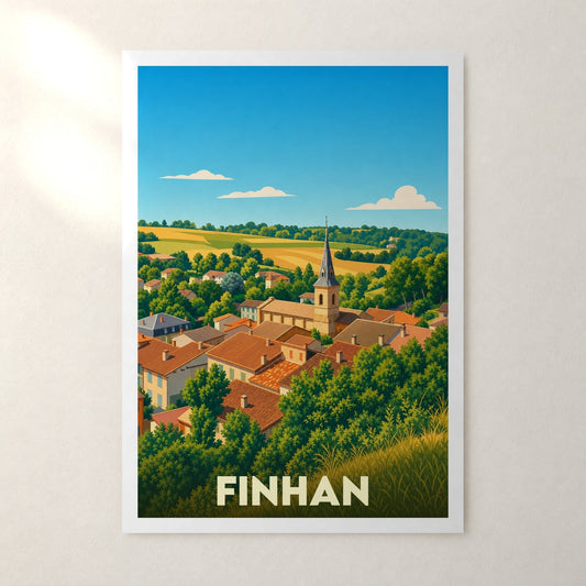 Affiche Finhan – sans cadre, accrochée au mur