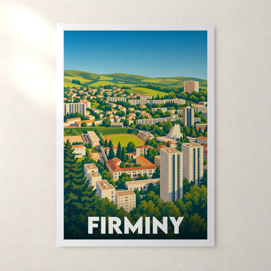 Affiche Firminy – sans cadre, accrochée au mur