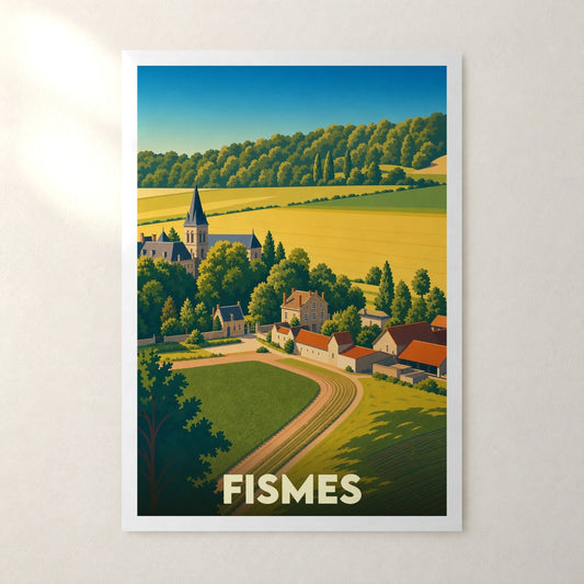Affiche Fismes – sans cadre, accrochée au mur