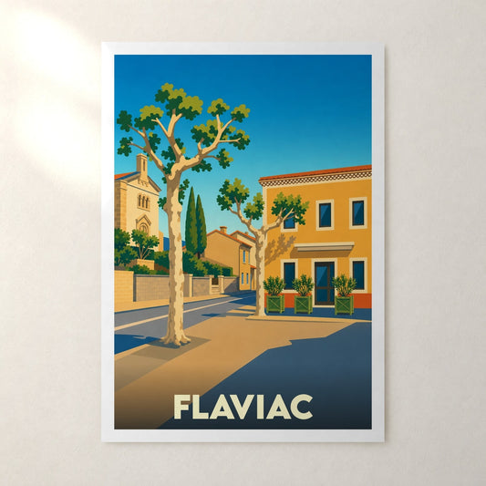 Affiche Flaviac – sans cadre, accrochée au mur