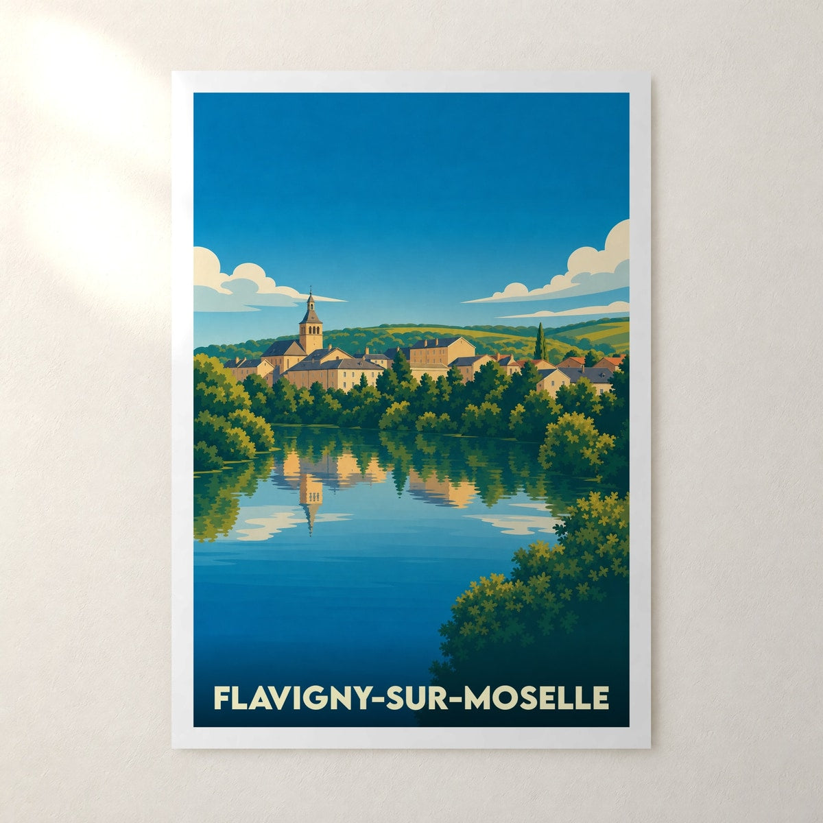 Affiche Flavigny-sur-Moselle – sans cadre, accrochée au mur