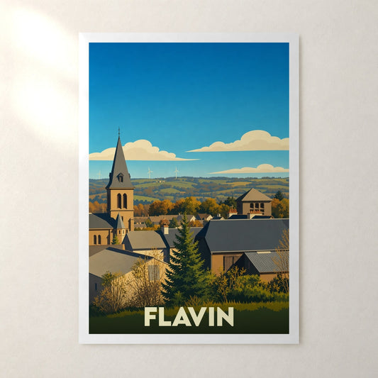 Affiche Flavin – sans cadre, accrochée au mur