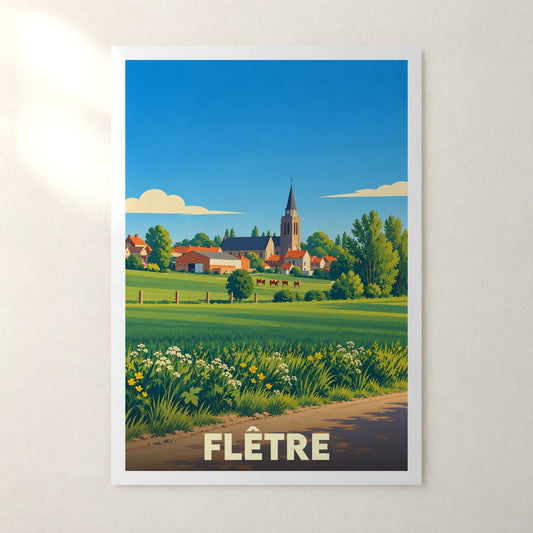 Affiche Flêtre – sans cadre, accrochée au mur