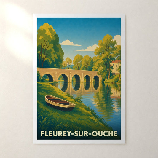 Affiche Fleurey-sur-Ouche – sans cadre, accrochée au mur
