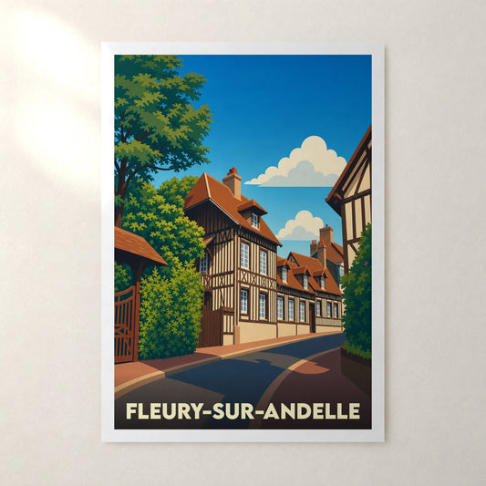 Affiche Fleury-sur-Andelle – sans cadre, accrochée au mur