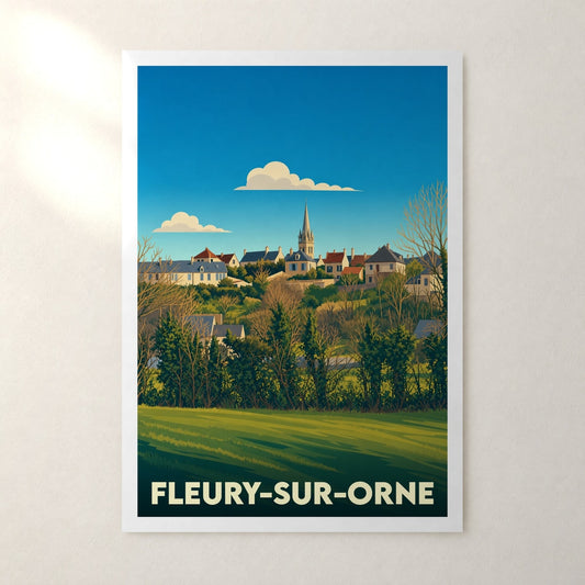 Affiche Fleury-sur-Orne – sans cadre, accrochée au mur