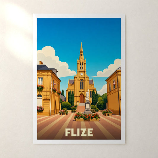 Affiche Flize – sans cadre, accrochée au mur