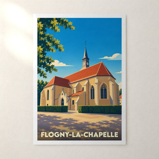 Affiche Flogny-la-Chapelle – sans cadre, accrochée au mur