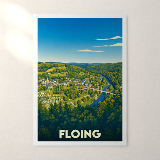 Affiche Floing – sans cadre, accrochée au mur